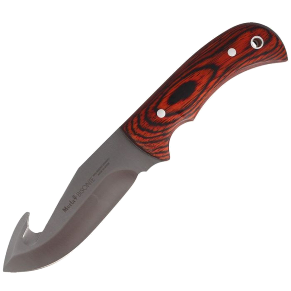Muela Bisonte 11R Fixed Blade Hunting Knife with Stag Handle and Leather Sheath