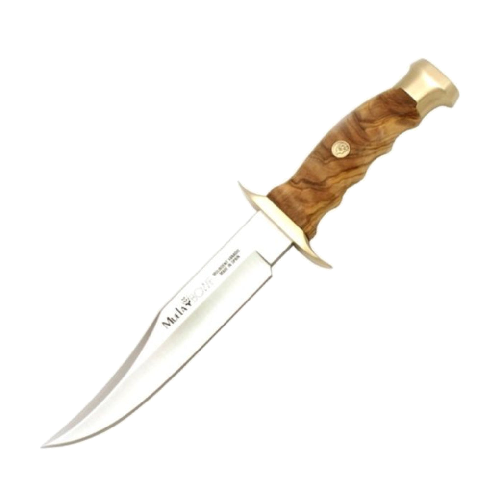 Muela BW-16 OL Hunting Knife with Olive Wood Handle and Leather Sheath