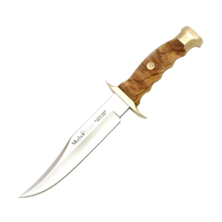 Muela BW-16 OL Hunting Knife with Olive Wood Handle and Leather Sheath