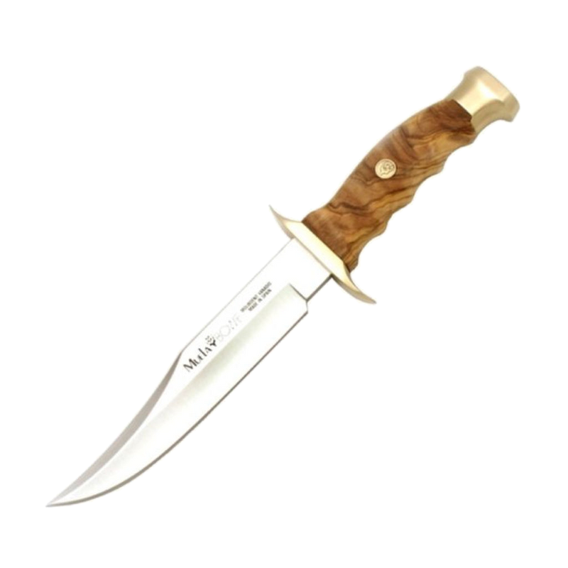 Muela BW-16 OL Hunting Knife with Olive Wood Handle and Leather Sheath
