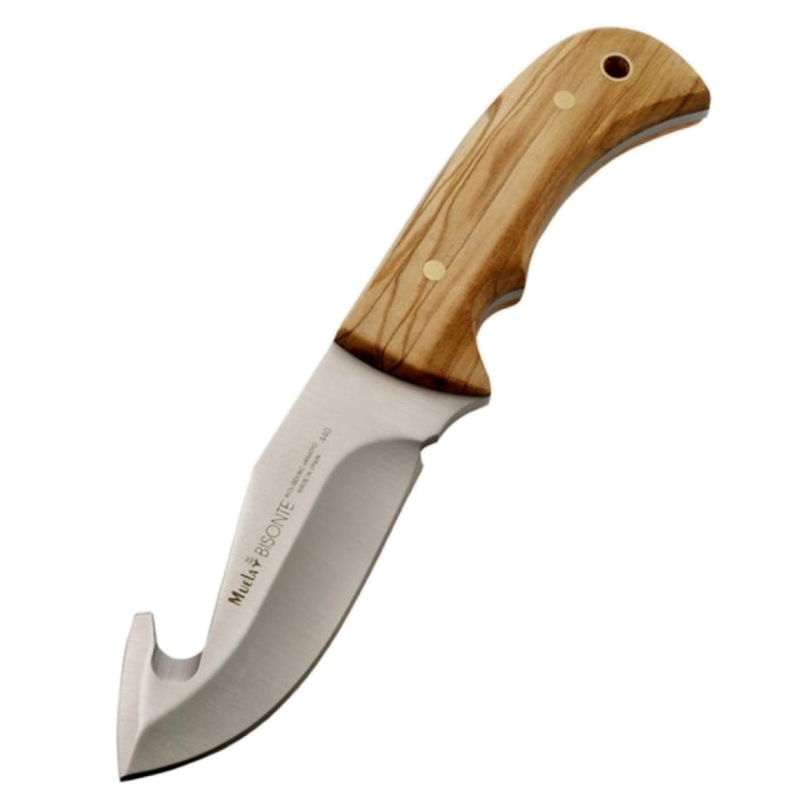 Muela Bisonte 11 OL Olive Wood Handle Fixed Blade Hunting Knife