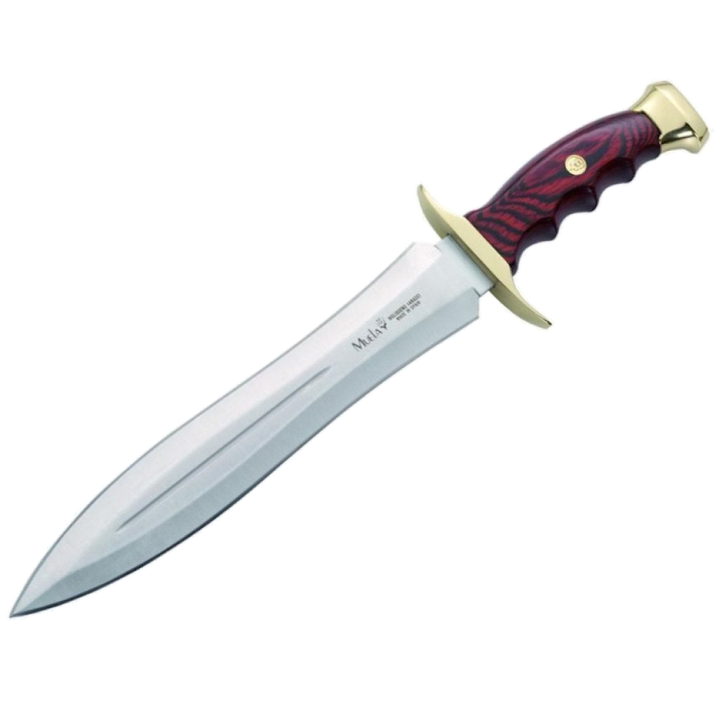 Muela BW-24 Fixed Blade Hunting Knife with Pakkawood Handle and Leather Sheath