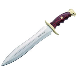Muela BW-24 Fixed Blade Hunting Knife with Pakkawood Handle and Leather Sheath