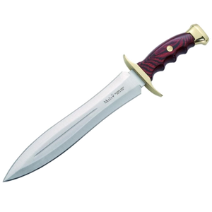 Muela BW-24 Fixed Blade Hunting Knife with Pakkawood Handle and Leather Sheath