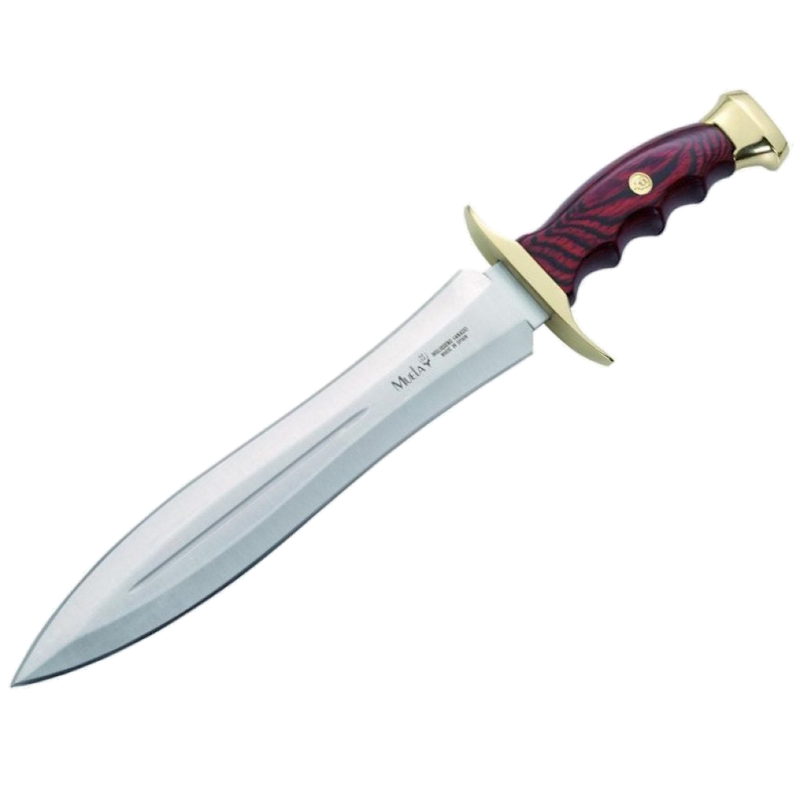 Muela BW-24 Fixed Blade Hunting Knife with Pakkawood Handle and Leather Sheath