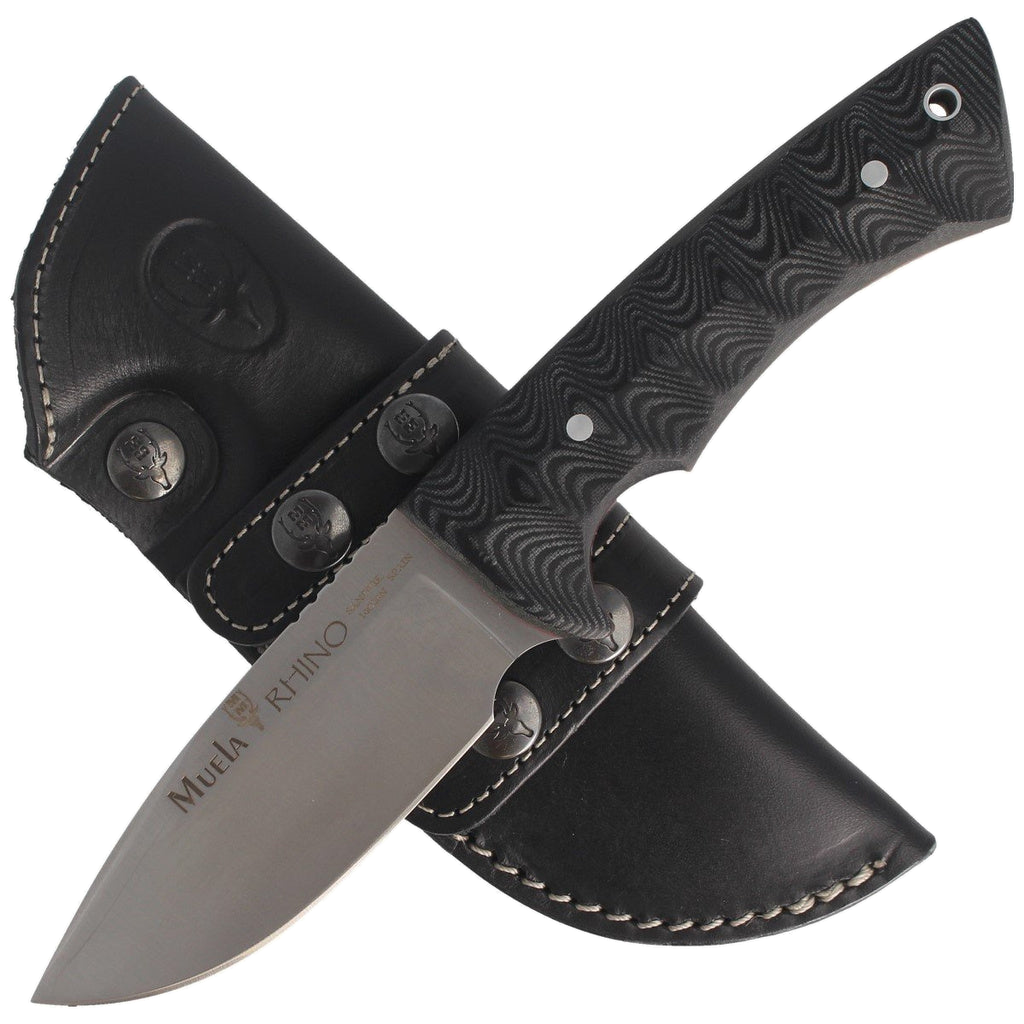 Muela Rhino 10SV-M Black Fixed Blade Hunting Knife