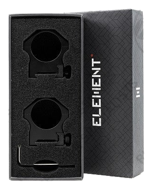 Element Optics Accu-Lite 30mm High Picatinny scope rings in retail box