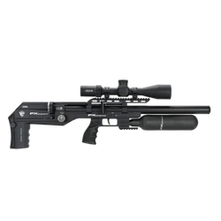 FX .22 Leopard EXP Black Sniper PCP Air Rifle with Bottle