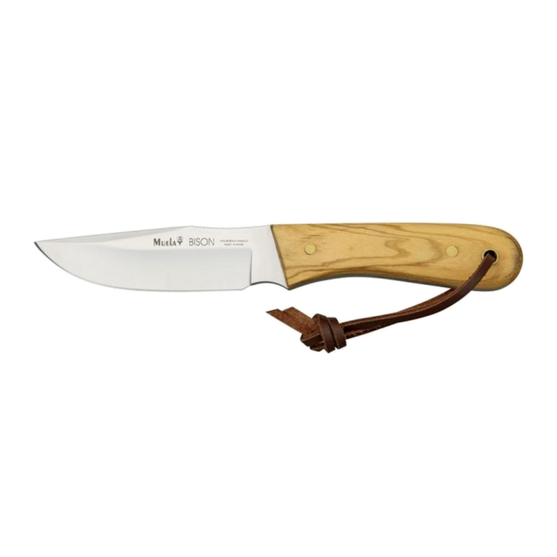 Muela Bison 9.OL Olive Wood Handle Fixed Blade Hunting Knife